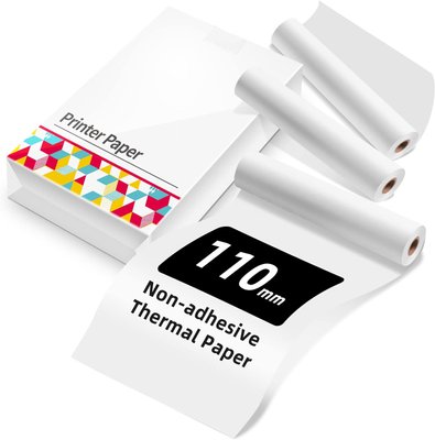 Термоетикетка 110 мм Біла 10 Years (не клеїться) | для принтера Phomemo M04s, 3 рулони (Q22-RM10-110) Q22-RM10-110 фото