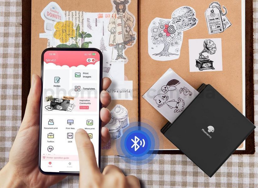 Карманный мини принтер Phomemo M02 Black для обучения, творчества M02-BK фото