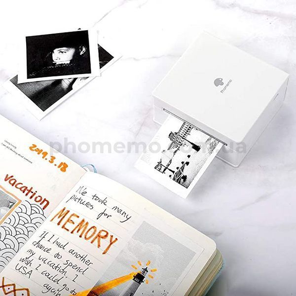Кишеньковий міні принтер Phomemo M02 White для навчання, творчості M02-WH фото