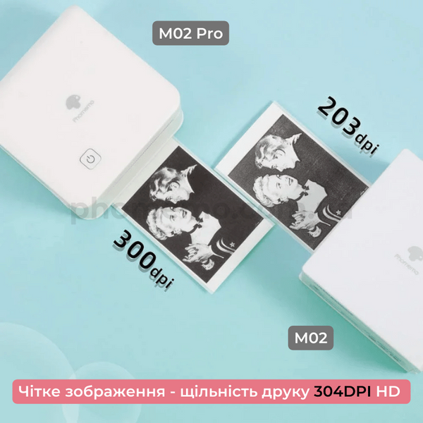 Кишеньковий принтер Phomemo M02 Pro White 300 DPI для навчання та творчості  M02-Pro-White фото